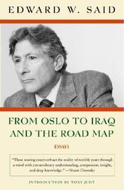 Cover of: From Oslo to Iraq and the Road Map by Edward W. Said