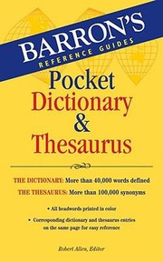 Cover of: Pocket Dictionary Thesaurus