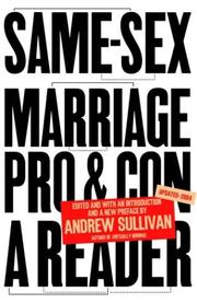 Cover of: Same-sex marriage, pro and con: a reader
