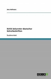 Cover of: Kritik Bekannter Deutscher Schreibschriften