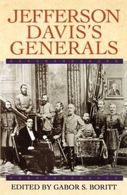 Cover of: Jefferson Daviss Generals by 