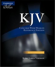 Cover of: Kjv Concord Wide Margin Reference Black Calf Split Kj763xm by 