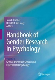 Cover of: Handbook Of Gender Research In Psychology by 