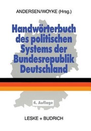 Cover of: Handworterbuch Des Politischen Systems Der Bundesrepublik Deutschland