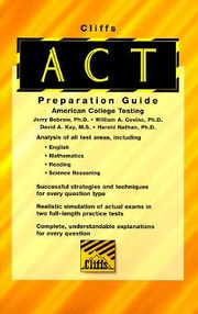Cover of: Cliffs American College Testing Preparation Guide