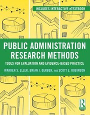 Cover of: Public Administration Research Methods Tools For Evaluation And Evidencebased Practice