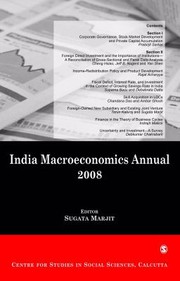 Cover of: Indian Macroeconomics Annual 2008