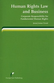 Cover of: Human Rights Law And Business Corporate Responsibility For Fundamental Human Rights