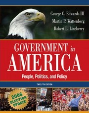 Cover of: Government In America People Politics And Policy