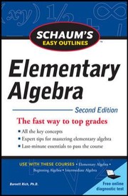 Cover of: Schaums Easy Outlines Elementary Algebra