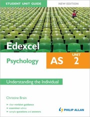 Cover of: Edexcel As Psychology Student Unit Guide