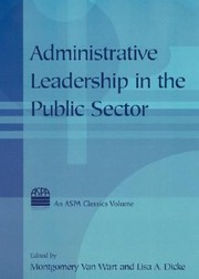 Cover of: Administrative Leadership In The Public Sector