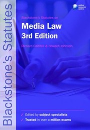 Cover of: Blackstones Statutes On Media Law