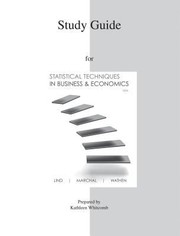 Cover of: Study Guide For Statistical Techniques In Business Economics Fifteenth Edition