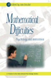 Cover of: Mathematical Difficulties Psychology And Intervention