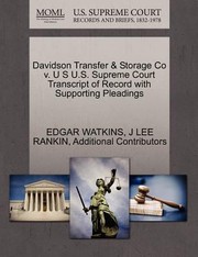 Cover of: Davidson Transfer Storage Co