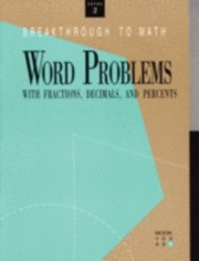 Cover of: Word Problems With Fractions Decimals And Percents