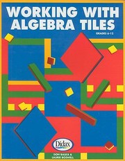 Cover of: Working With Algebra Tiles Grades 612 by 