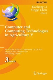 Cover of: Computer And Computing Technologies In Agriculture V