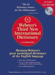 Cover of: Websters Third New International Dictionary Of The English Language by 