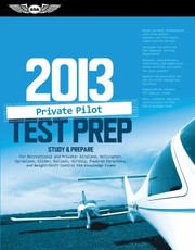 Private Pilot Test Prep 2013 Study Prepare by Asa Test Prep Board