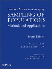 Cover of: Sampling Of Populations Methods And Applications Solutions Manual