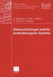 Cover of: Datenschutzfragen Mobiler Kontextbezogener Systeme