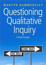Cover of: Questioning Qualitative Inquiry Critical Essays