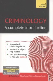 Cover of: Criminology A Complete Introduction by 