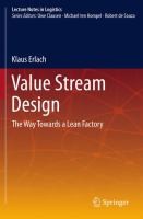 Cover of: Value Stream Design The Way To Lean Factory
