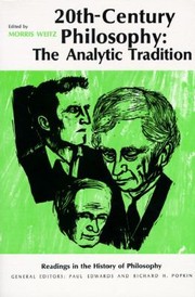 Cover of: Twentiethcentury Philosophy The Analytic Tradition