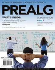 Front cover of Prealg by Vernon C. Barker