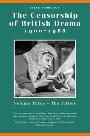 Cover of: Censorship Of British Drama 19001968 Vol 3 by 