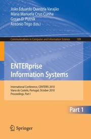 Cover of: Enterprise Information Systems International Conference Centeris 2010 Viana Do Castelo Portugal October 2022 2010 Proceedings