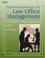 Cover of: Fundamentals of law office management