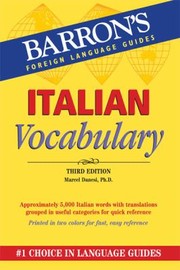 Cover of: Italian Vocabulary by 