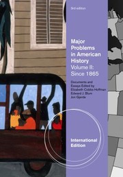 Cover of: Major Problems In American History Documents And Essays