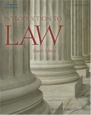 Cover of: Introduction to law by Beth Walston-Dunham