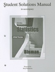 Cover of: Students Solutions Manual To Accompany Elementary Statistics A Brief Version