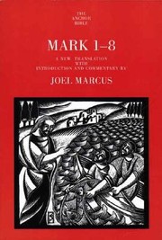 Cover of: Mark 18 A New Translation With Introduction And Commentary by 