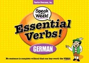 Cover of: Speak In A Week Essential Verbs by 