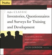 Cover of: Pfeiffers Classic Inventories Questionnaires And Surveys For Training And Development