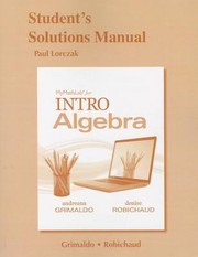 Cover of: Intro Algebra Mymathlab