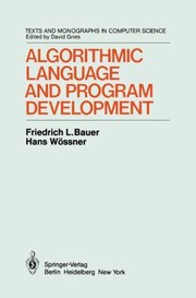 Cover of: Algorithmic Language And Program Development by 