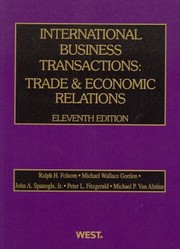 Cover of: International Business Transactions Trade Economic Relations