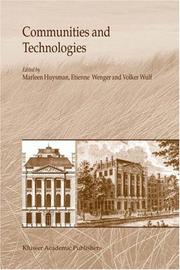 Cover of: Communities and technologies