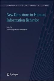 Cover of: New Directions in Human Information Behavior (Information Science and Knowledge Management)