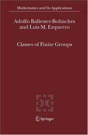 Cover of: Classes of Finite Groups (Mathematics and Its Applications)