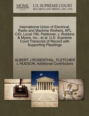 Cover of: International Union Of Electrical Radio And Machine Workers Afl Cio Local