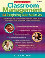 Cover of: Classroom Management 24 Strategies Every Teacher Needs To Know by 